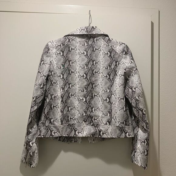 Cupcakes and CashmereBeatrix Snake Moto Jacket NWT - Picture 8 of 8